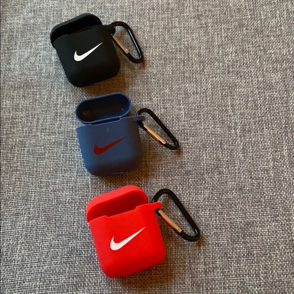 Three Nike Apple AirPods Sleeve Case W/Clip